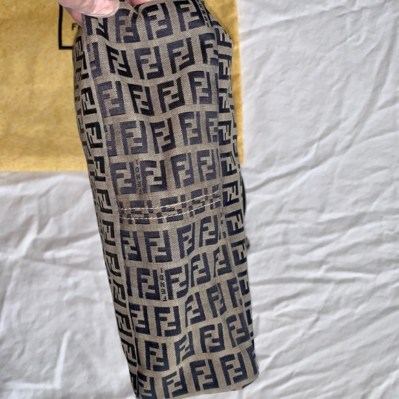 Fendi Vintage Leather-Trimmed Zucchino Tote!!! - Picture 10 of 14